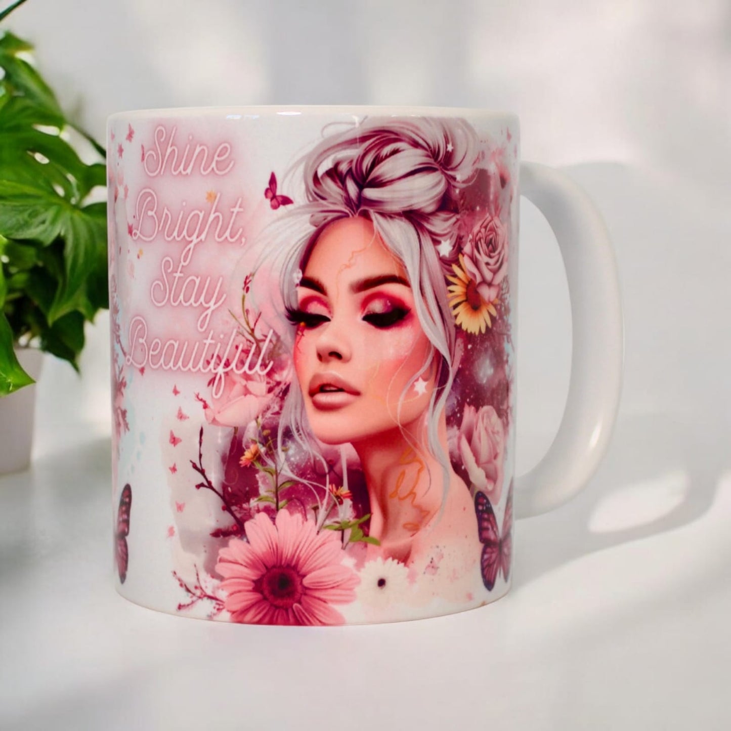 Classic double-sided mug "Shine bright, stay beautiful"