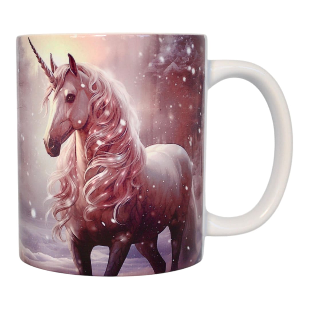 Classic double-sided mug "Unicorn in a Blizzard".