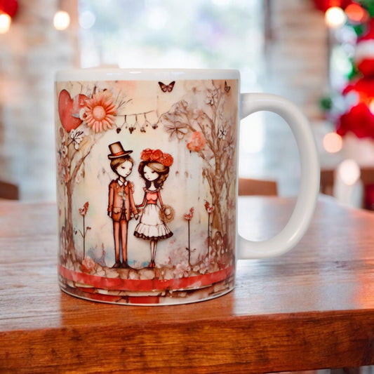 Classic double-sided mug "Love is in the air"