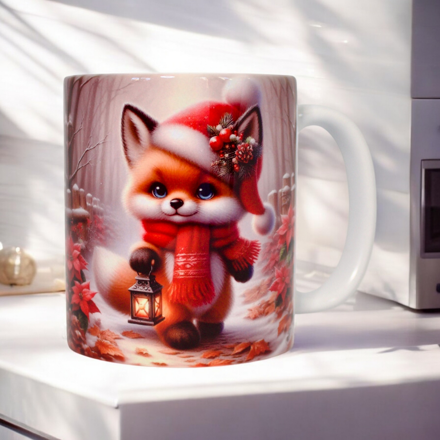 Classic double-sided mug, "Leaflet with a lantern"