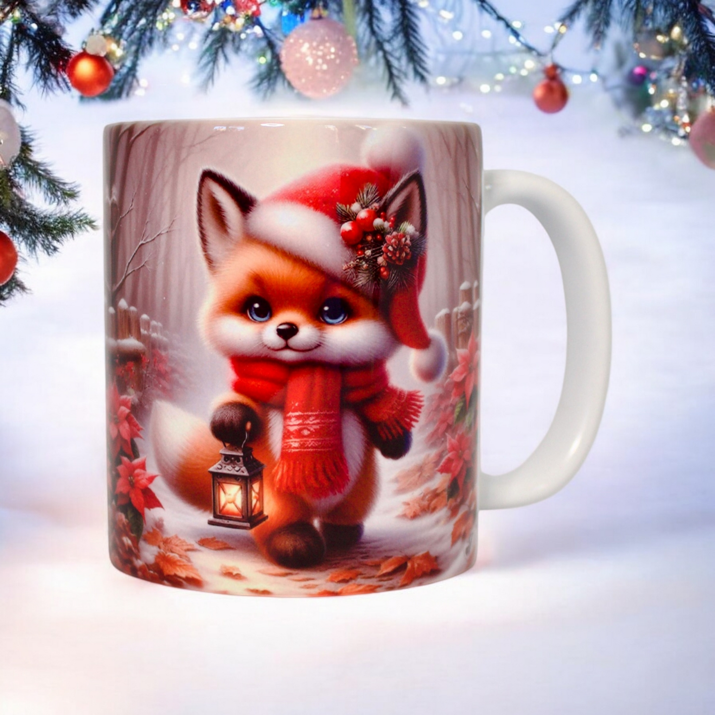 Classic double-sided mug, "Leaflet with a lantern"