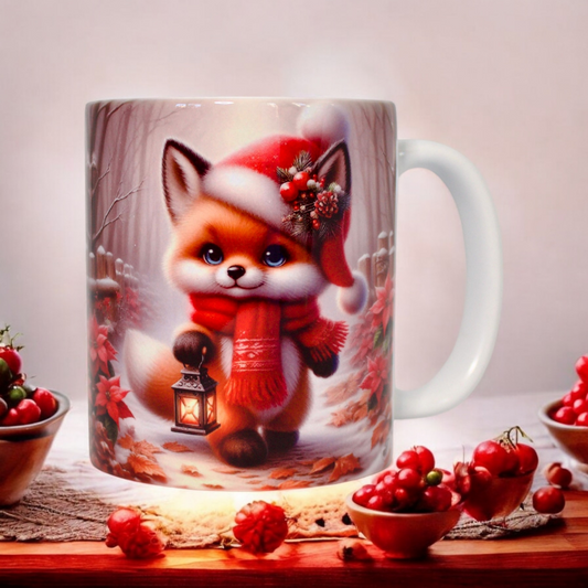 Classic double-sided mug, "Leaflet with a lantern"