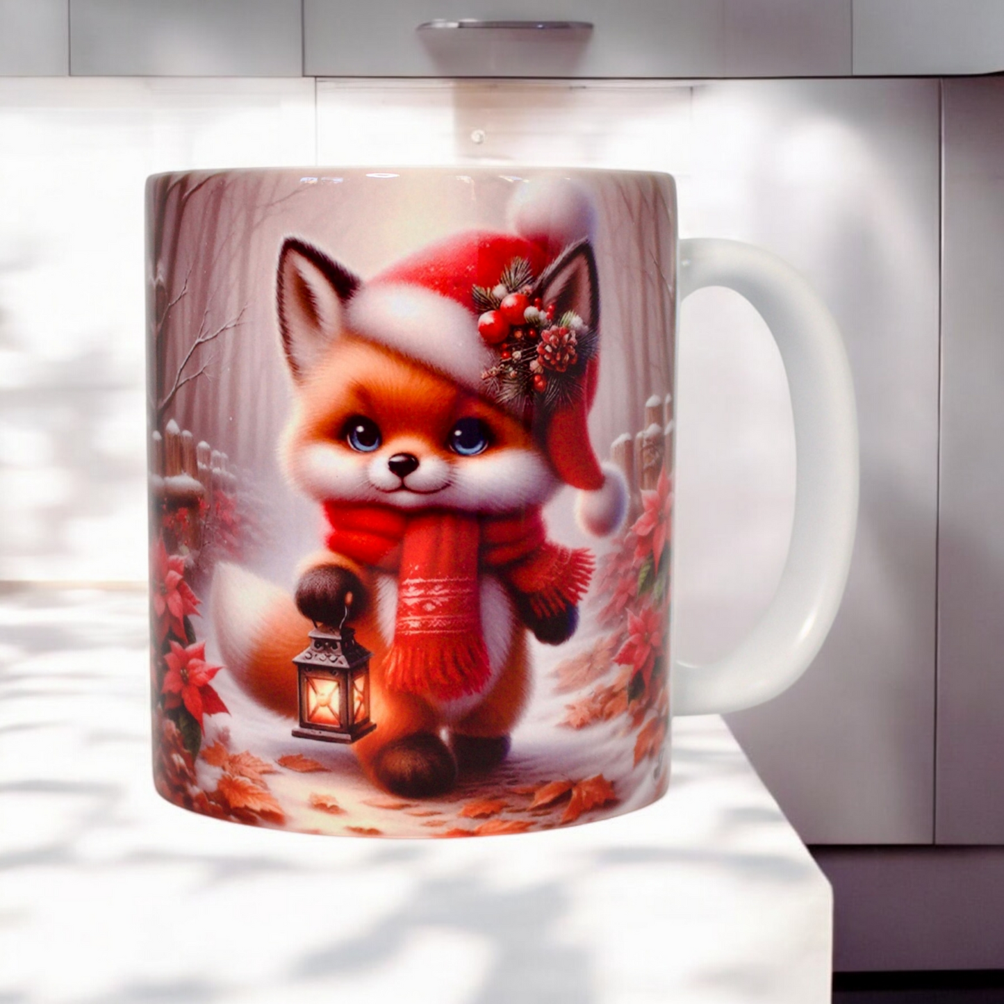 Classic double-sided mug, "Leaflet with a lantern"