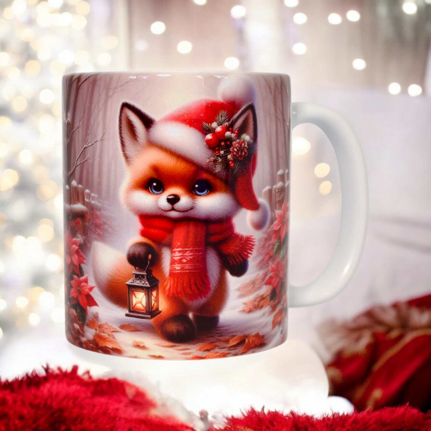 Classic double-sided mug, "Leaflet with a lantern"