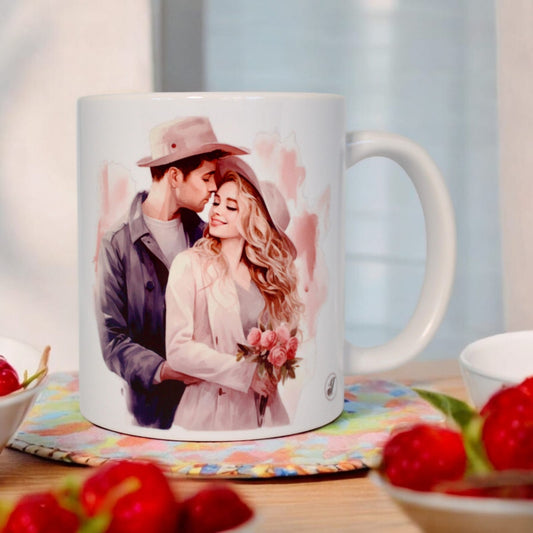 Classic double-sided mug "My favorite place is in your arms"