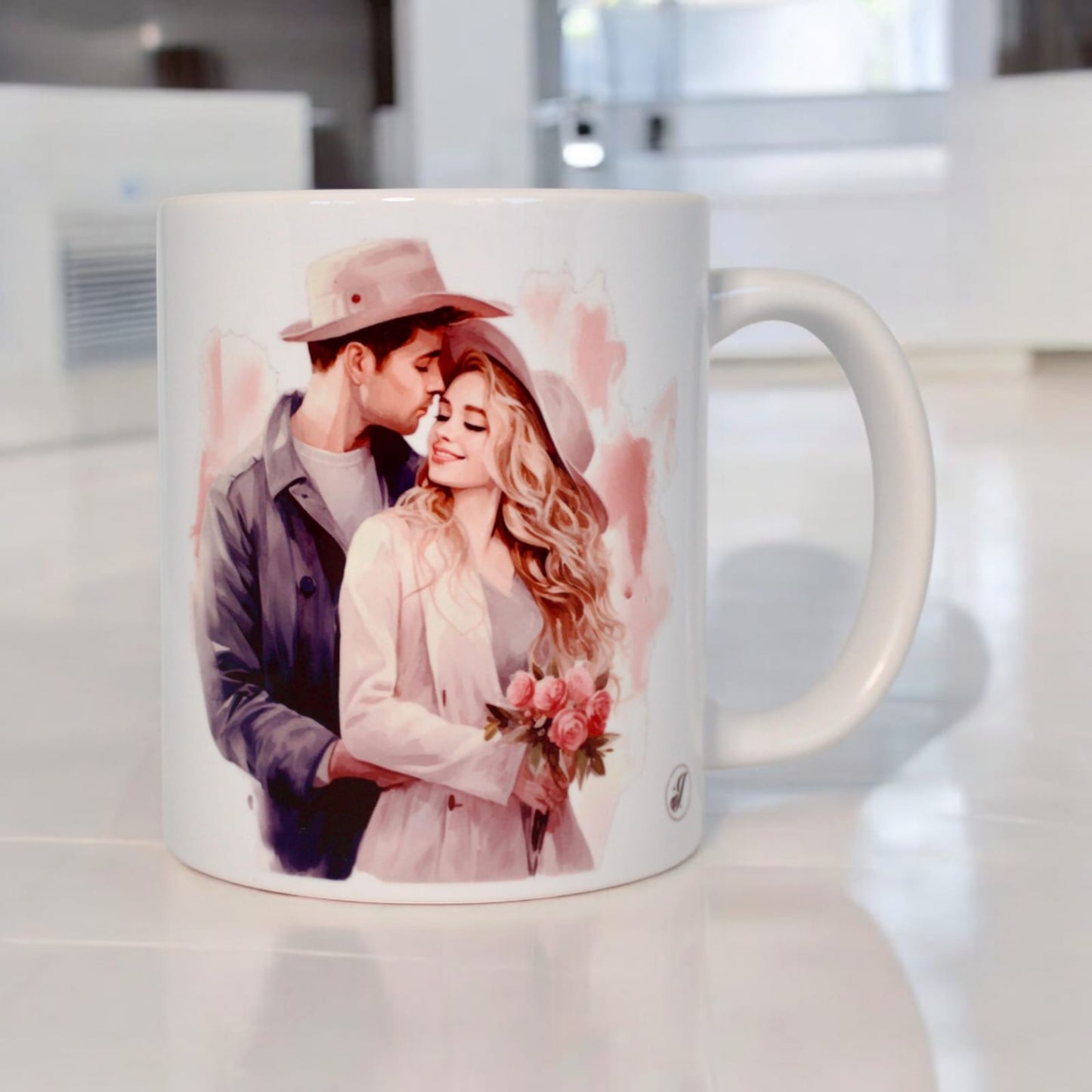 Classic double-sided mug "My favorite place is in your arms"