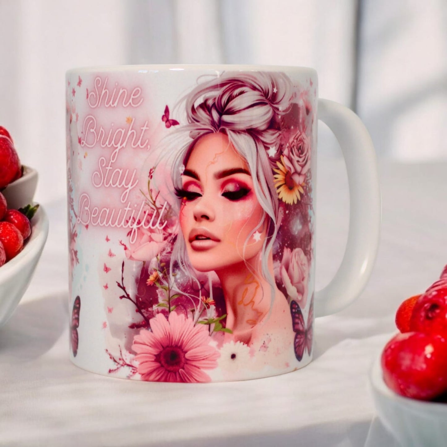 Classic double-sided mug "Shine bright, stay beautiful"