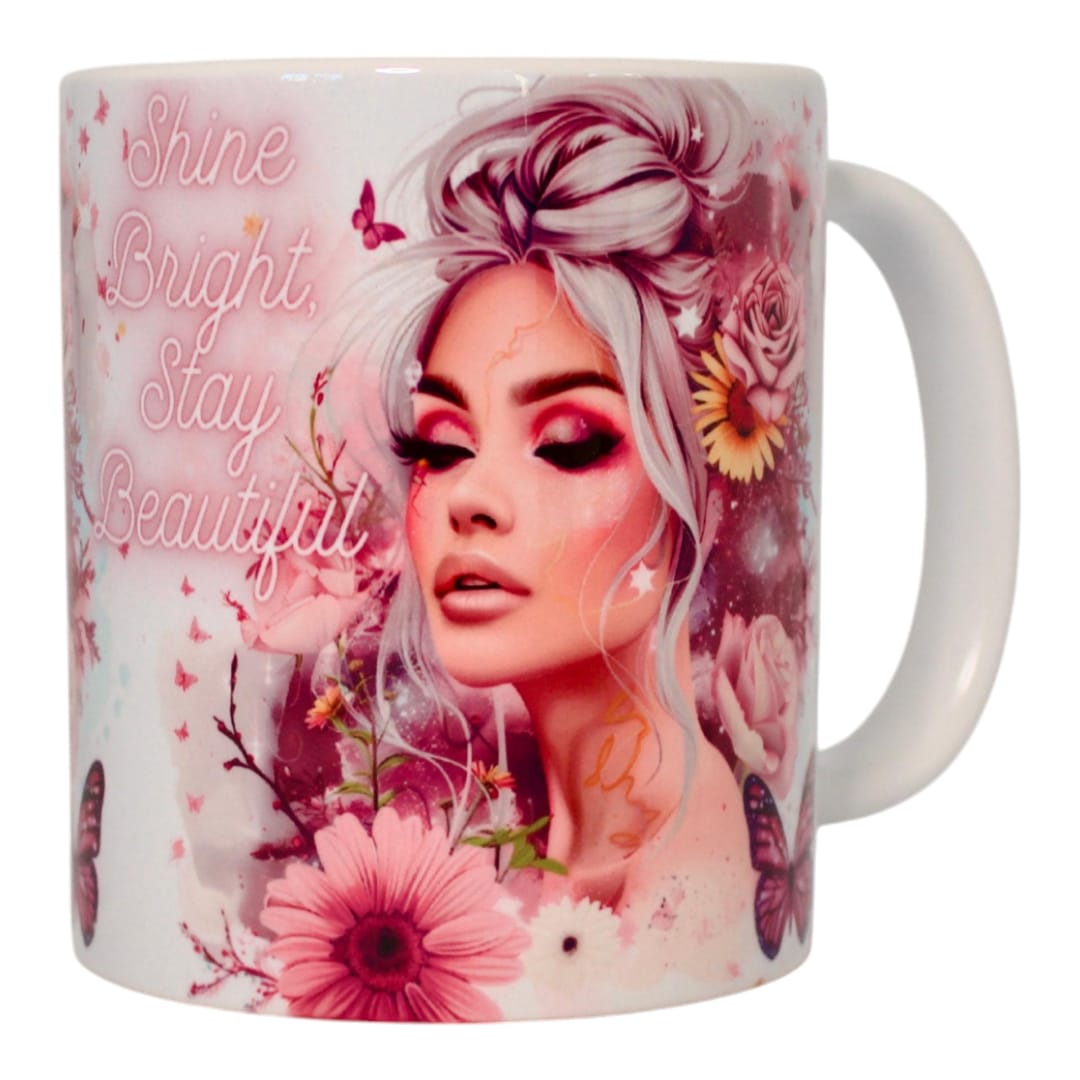 Classic double-sided mug "Shine bright, stay beautiful"