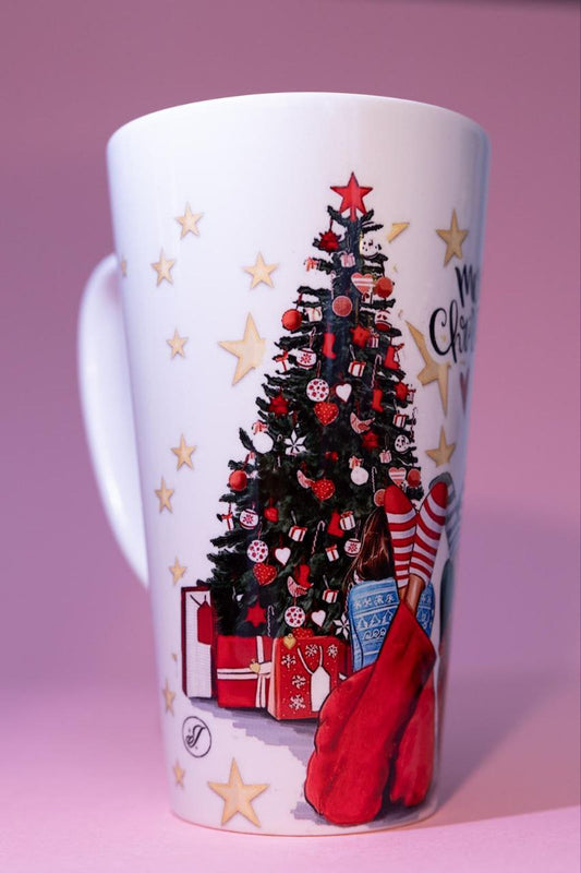Latte cup,,Merry Christmas"- We are waiting for Christmas.