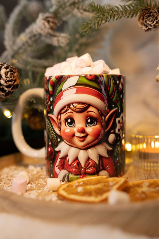 Classic double-sided mug, Mischievous Elf.
